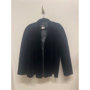Vintage Luxury Js Collections Black Velvet Womens Opera  Jacket  Sz M